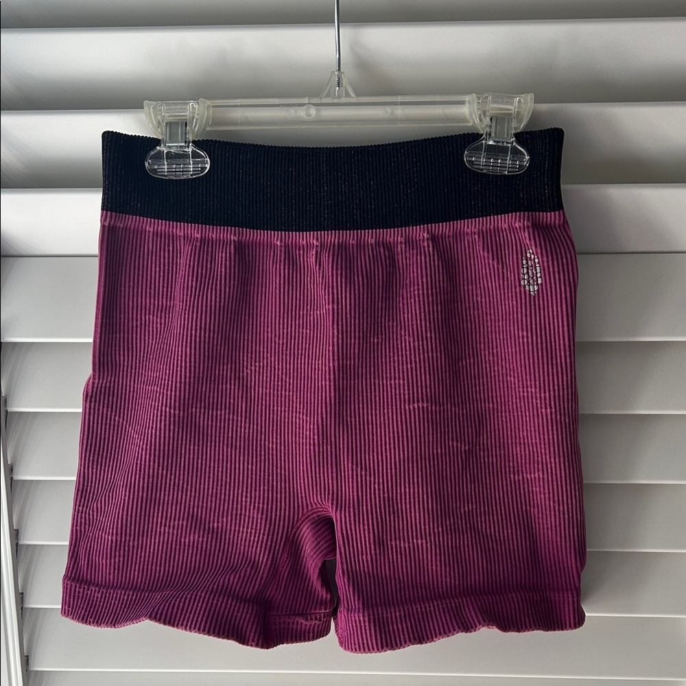 FP Movement by Free People Ribbed Magenta Bike Shorts